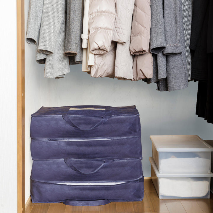 収納袋丈夫な羽毛布団収納袋持ち手付き布団幅70×奥行30×高さ50cm