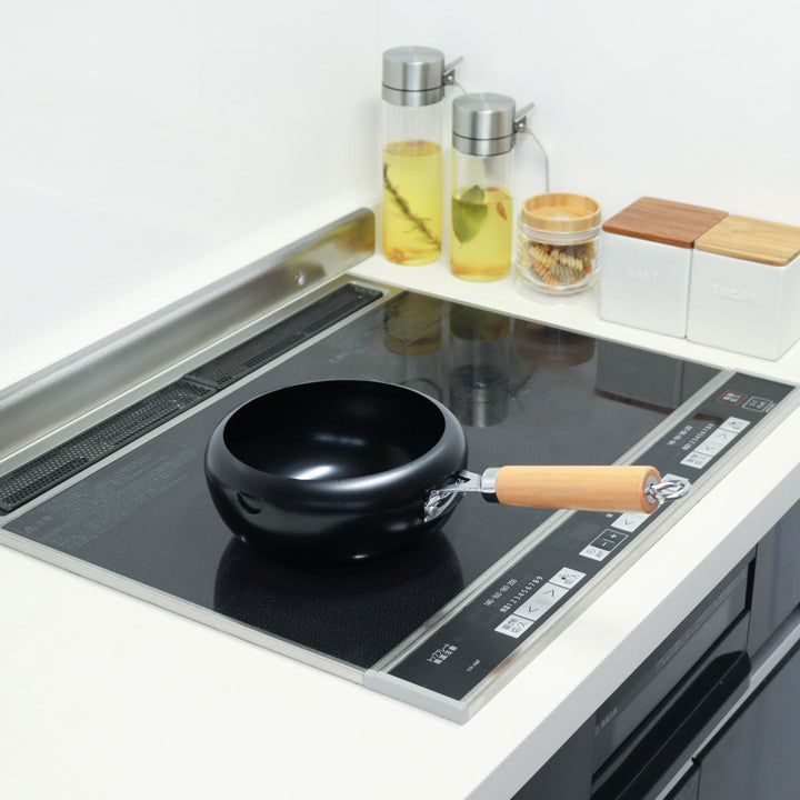 片手天ぷら鍋20cmIH対応ラルス油はねしにくい揚げ鍋