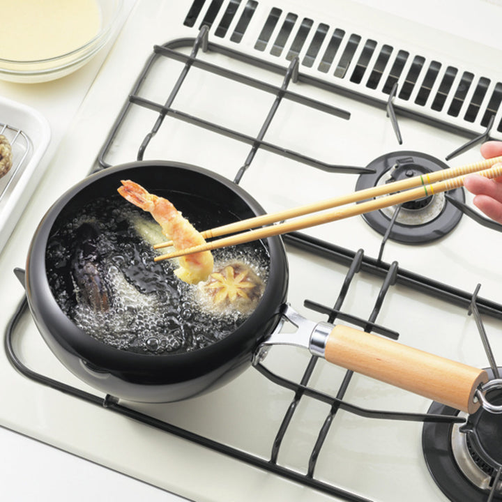 片手天ぷら鍋20cmIH対応ラルス油はねしにくい揚げ鍋