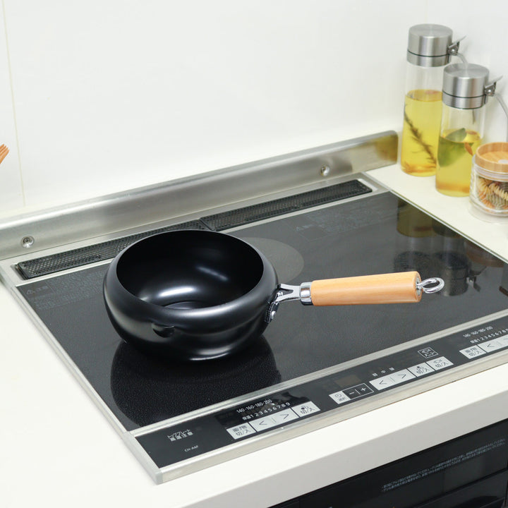 片手天ぷら鍋20cmIH対応ラルス油はねしにくい揚げ鍋