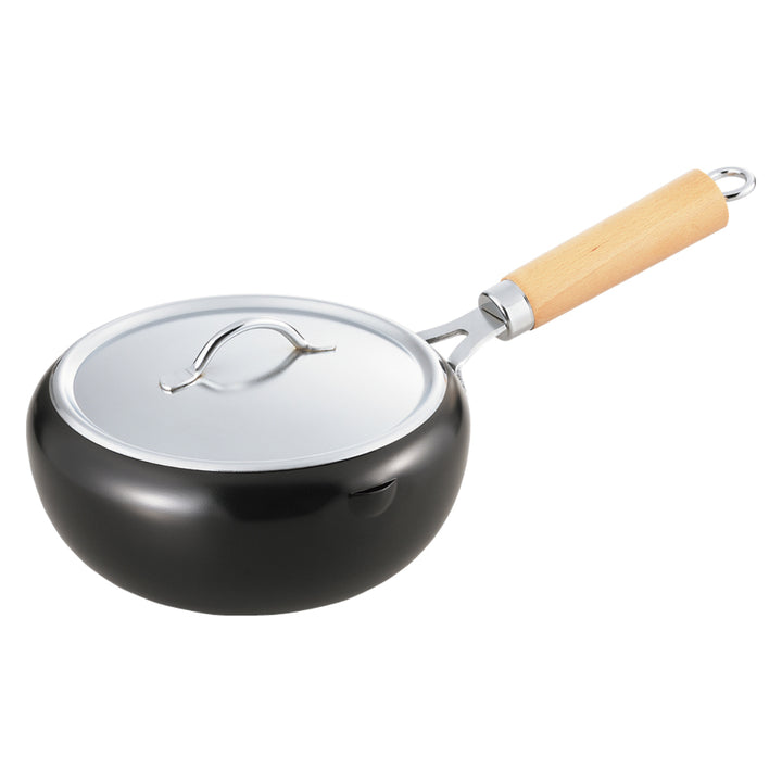 片手天ぷら鍋20cmIH対応蓋付きラルス油はねしにくい揚げ鍋