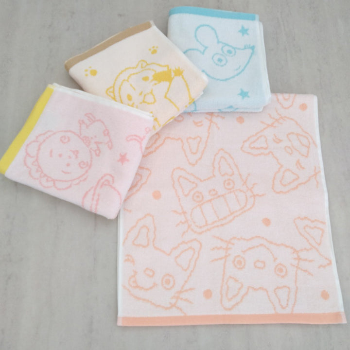 フェイスタオル絵本キャラクター無撚糸34×80cm