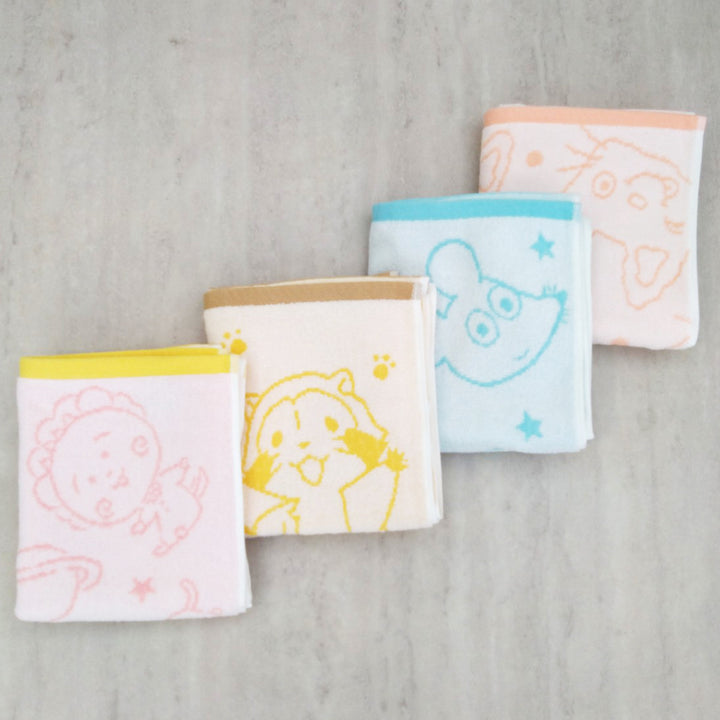 フェイスタオル絵本キャラクター無撚糸34×80cm