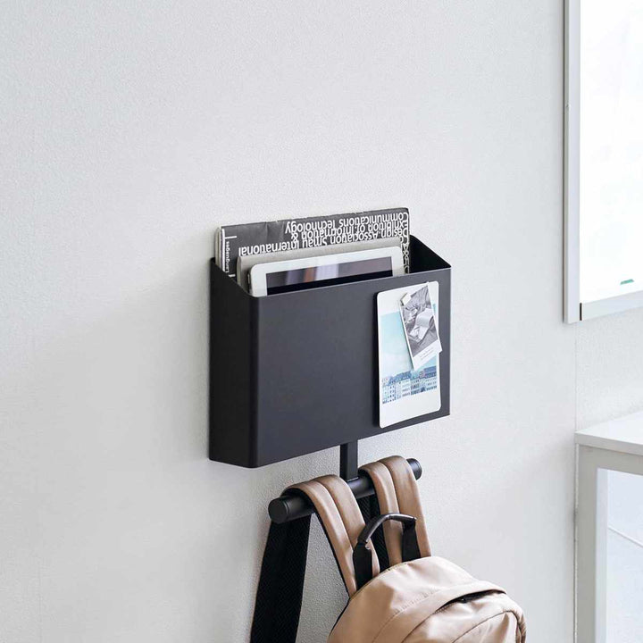 山崎実業towerウォールファイルボックス＆ランドセルハンガータワー石こうボード壁対応