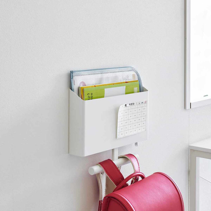 山崎実業towerウォールファイルボックス＆ランドセルハンガータワー石こうボード壁対応