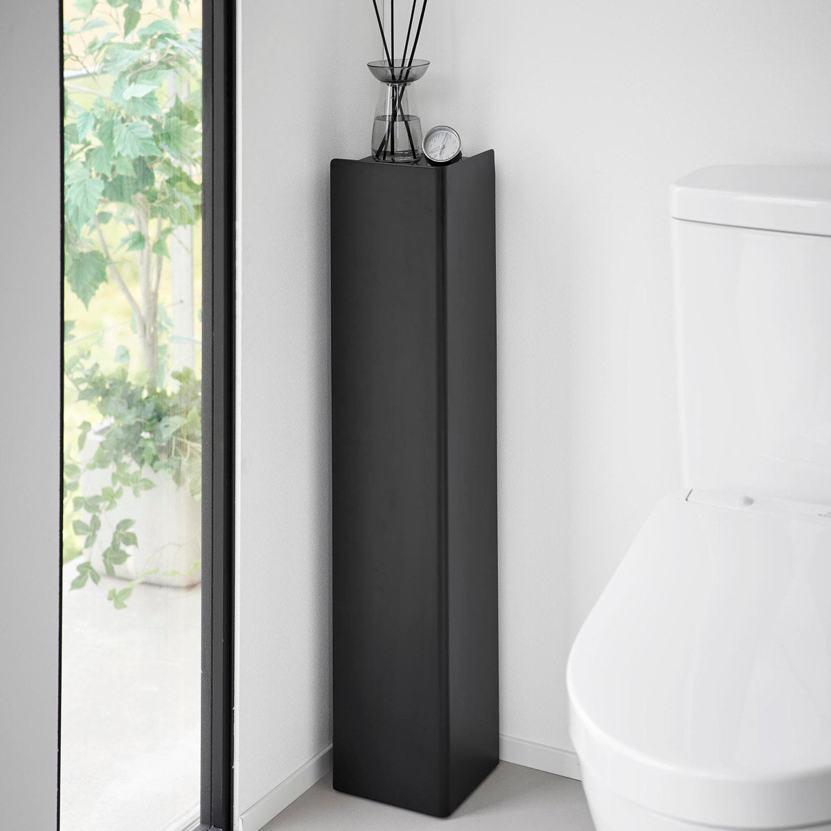 【新品未開封】 トイレ収納 山崎実業 tower タワー キャスター付きスリムトイレラック 1490 ブラック tower 山崎実業 タワー キャスター付きスリムトイレラック 1489 1490