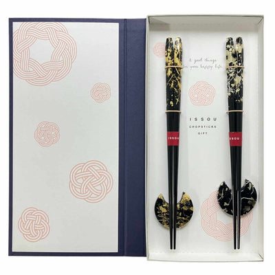 夫婦箸 一双 ブックケース京都金彩銀閃＆金閃