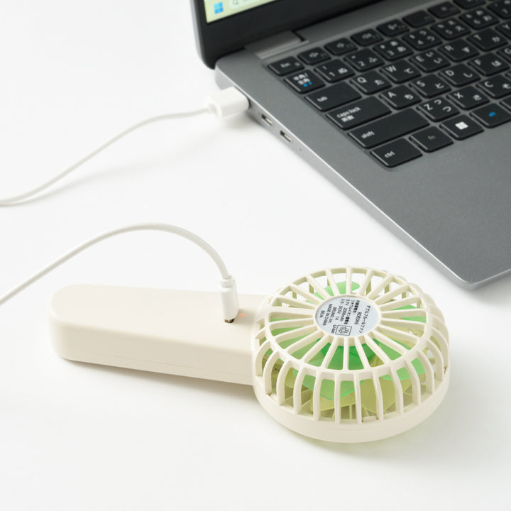 BRUNOハンディファンコンパクトダブルフルールファンストラップ付き