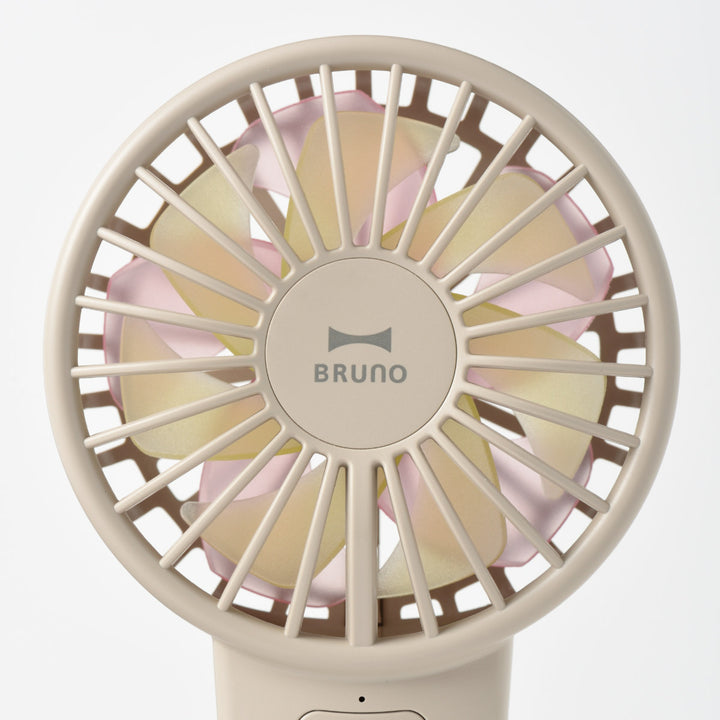 BRUNOハンディファンコンパクトダブルフルールファンストラップ付き