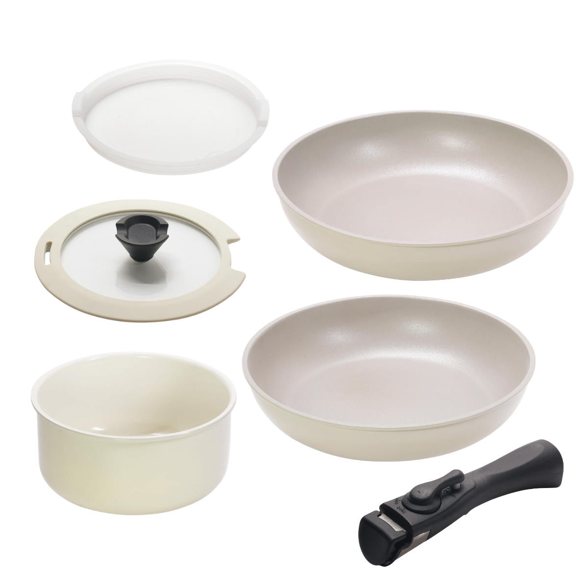 フライパン 鍋 6点セット IH対応 トルティーノ 取っ手が取れるクック