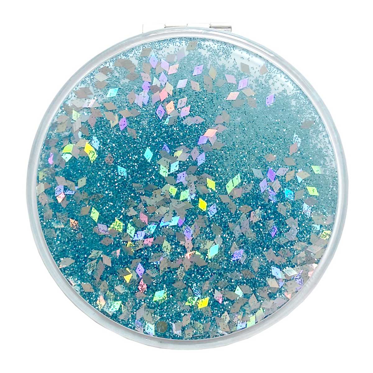 コンパクトミラー 手鏡 グリッターミラー 等倍鏡 拡大鏡 – ハウジー