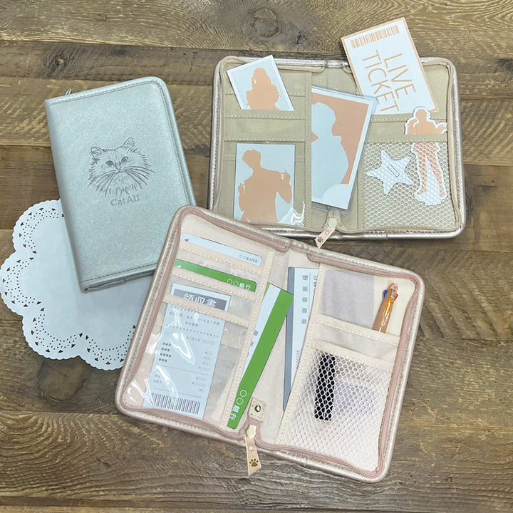 通帳ケースマルチポーチ猫母子手帳推し活