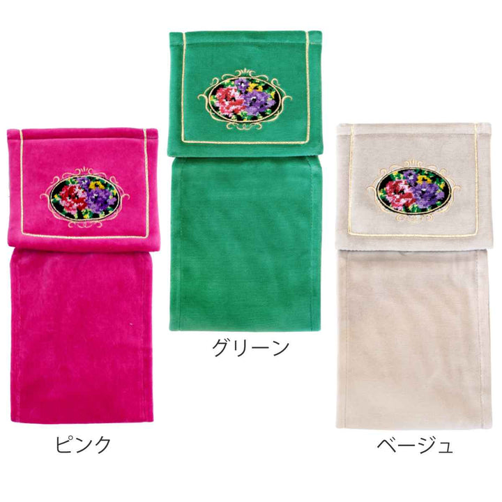 ペーパーホルダーカバーシェニールロゼ