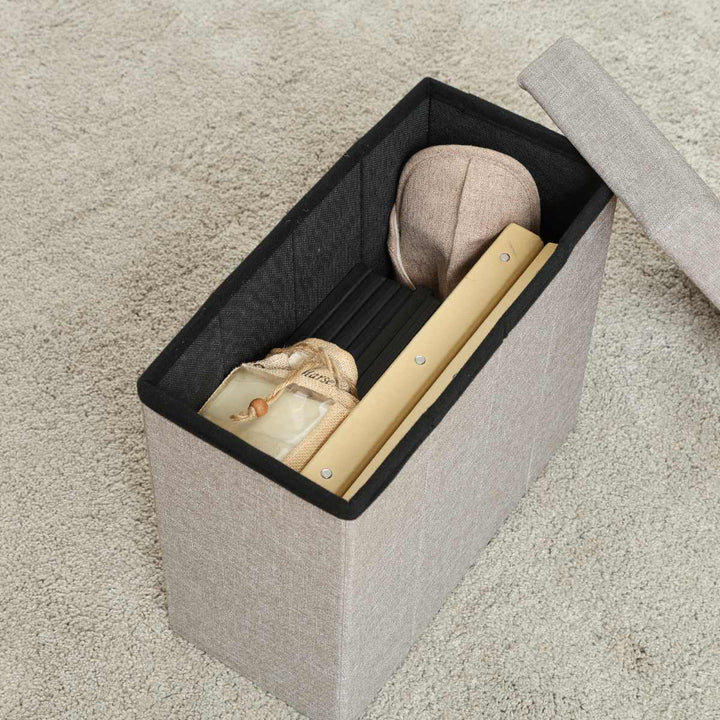 収納スツールスリムタイプテーブルにもなる収納スツール