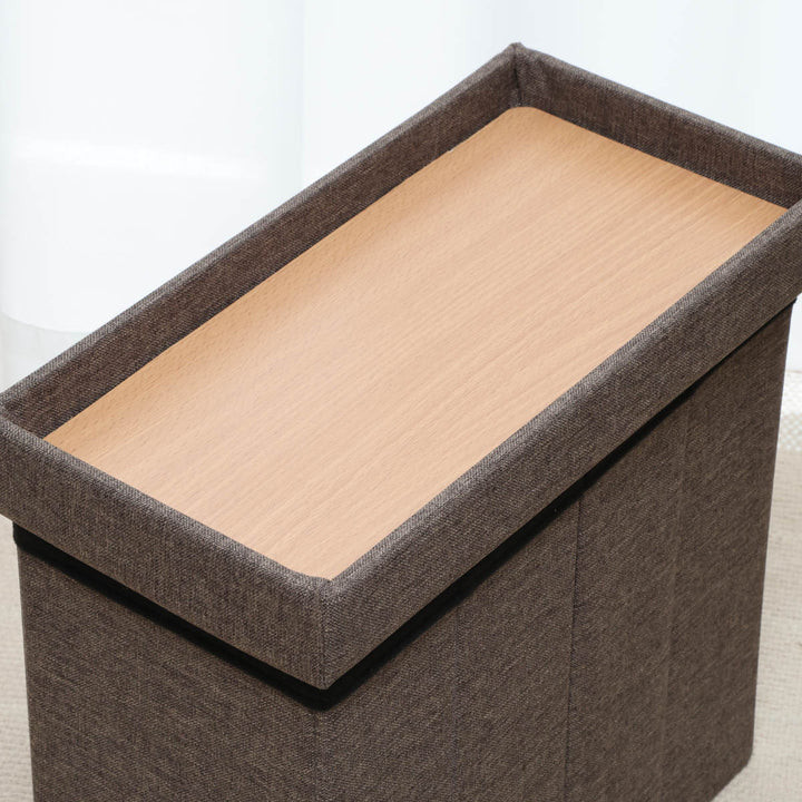 収納スツールスリムタイプテーブルにもなる収納スツール