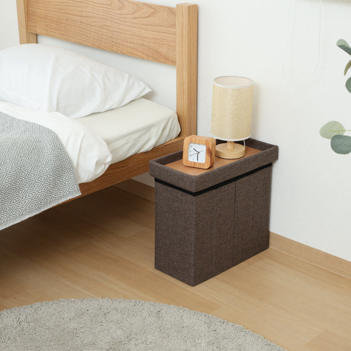 収納スツールスリムタイプテーブルにもなる収納スツール