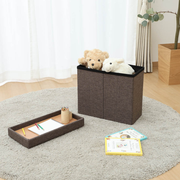 収納スツールスリムタイプテーブルにもなる収納スツール