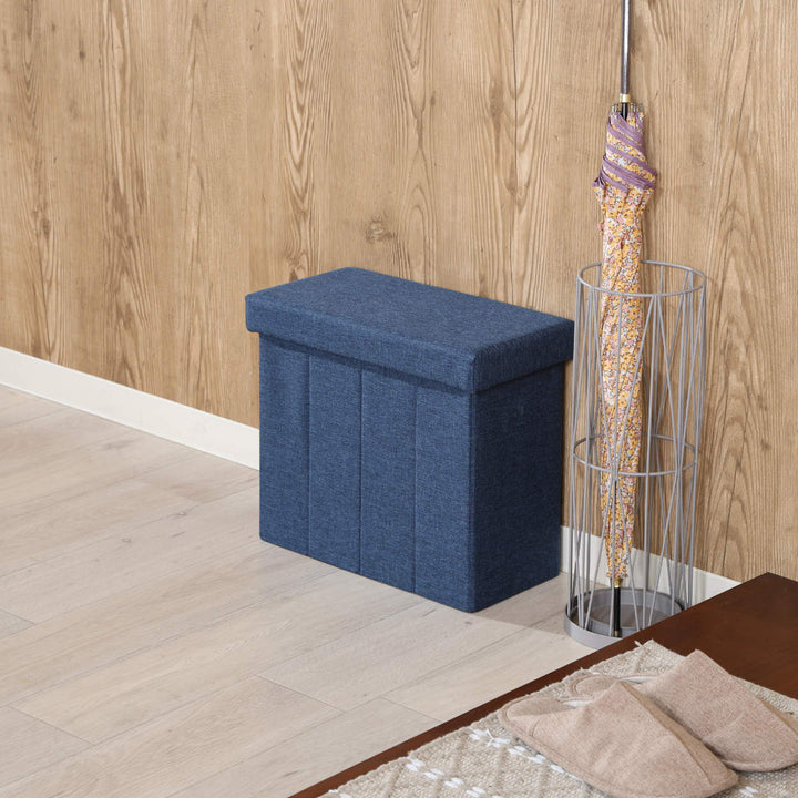 収納スツールスリムタイプテーブルにもなる収納スツール