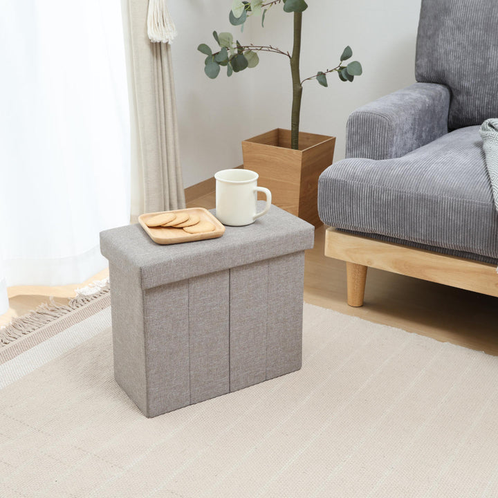 収納スツールスリムタイプテーブルにもなる収納スツール