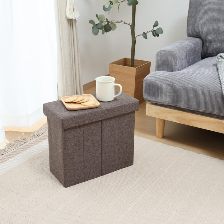 収納スツールスリムタイプテーブルにもなる収納スツール