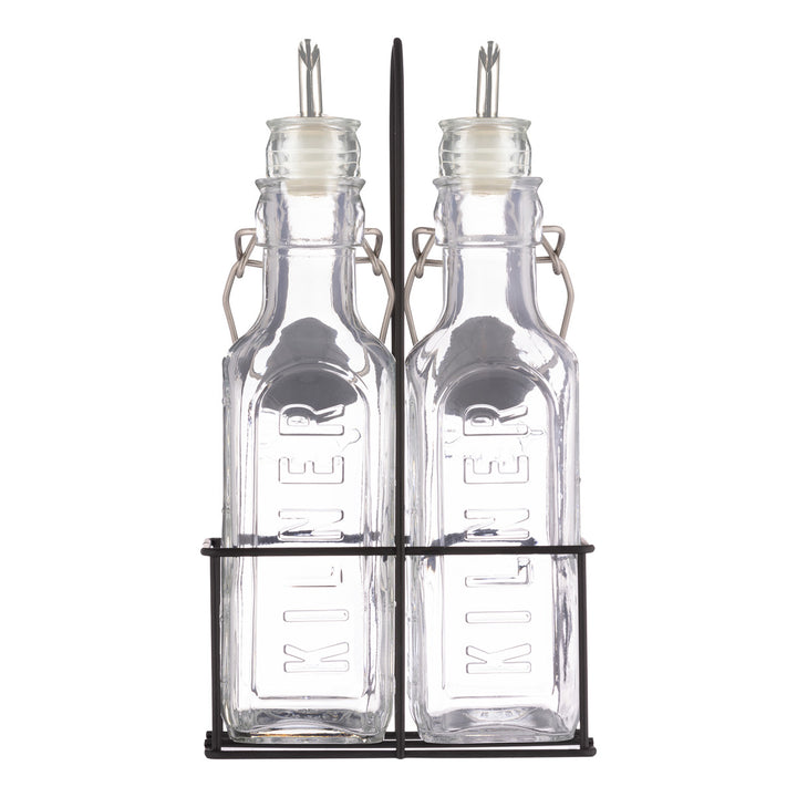 調味料入れKILNER300ml2本セットOilBottles&MetalRack