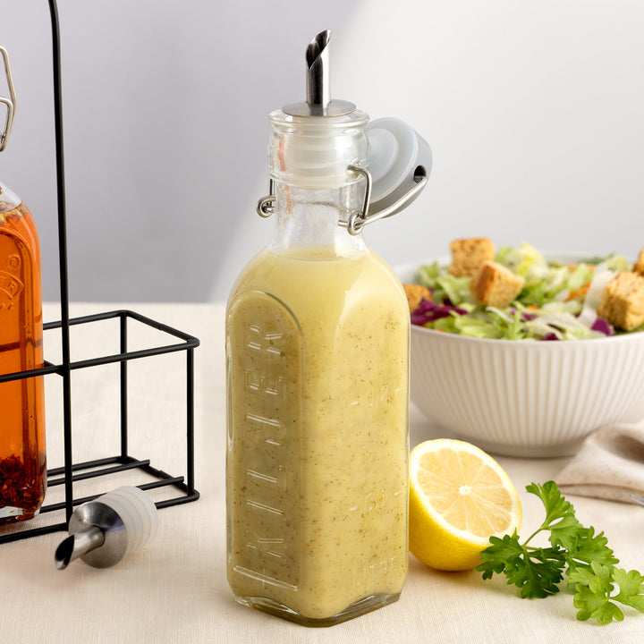 調味料入れKILNER300ml2本セットOilBottles&MetalRack