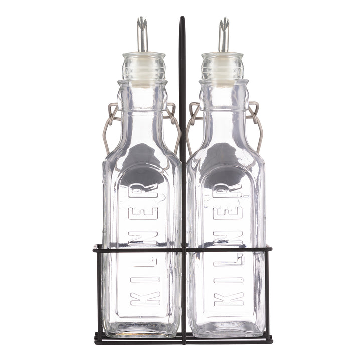 調味料入れKILNER300ml2本セットOilBottles&MetalRack