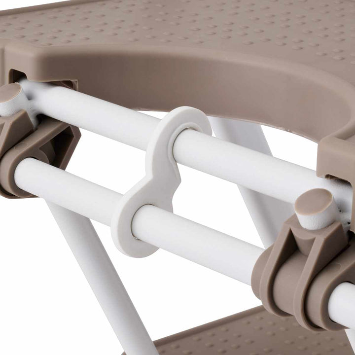 脚立コンパクト踏み台3段折りたたみホワイトラテ