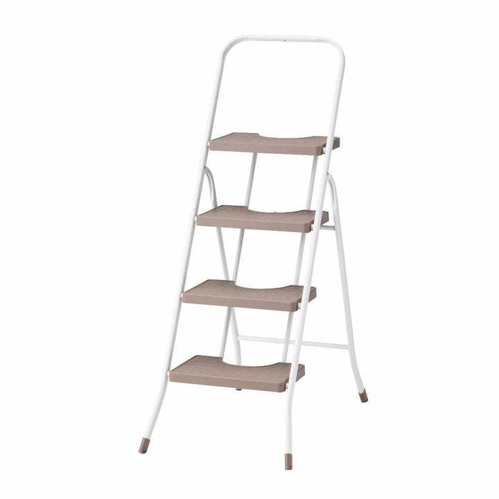 脚立コンパクト踏み台4段折りたたみホワイトラテ