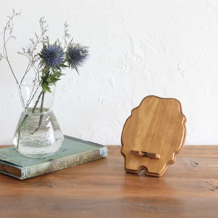 ナインマーケパインスマホスタンド天然木