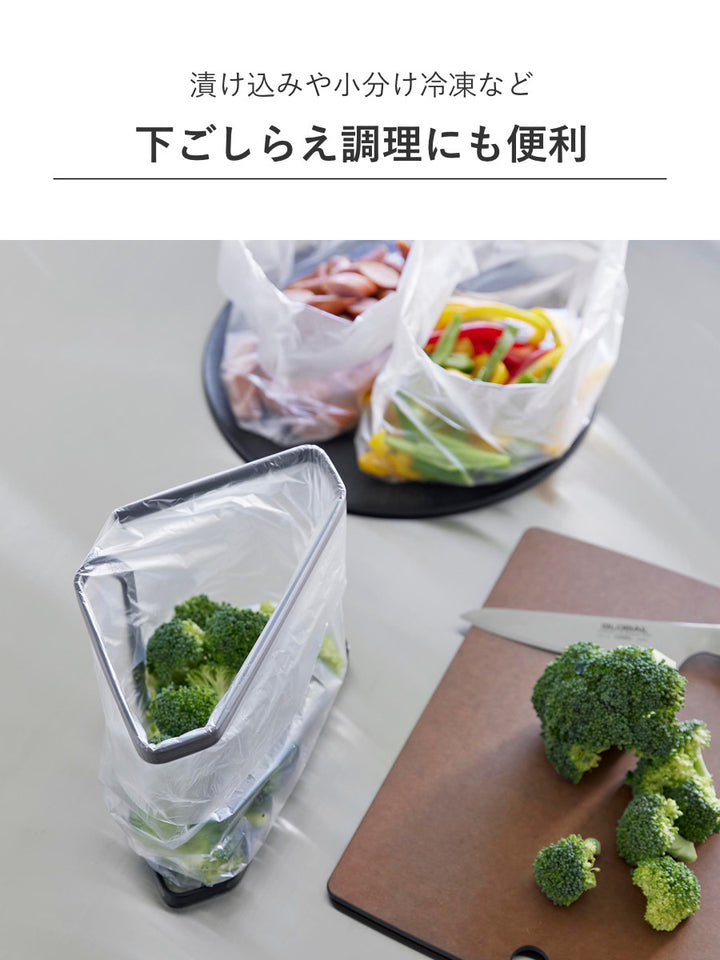 山崎実業tower水切りネットが付けられる三角コーナータワー