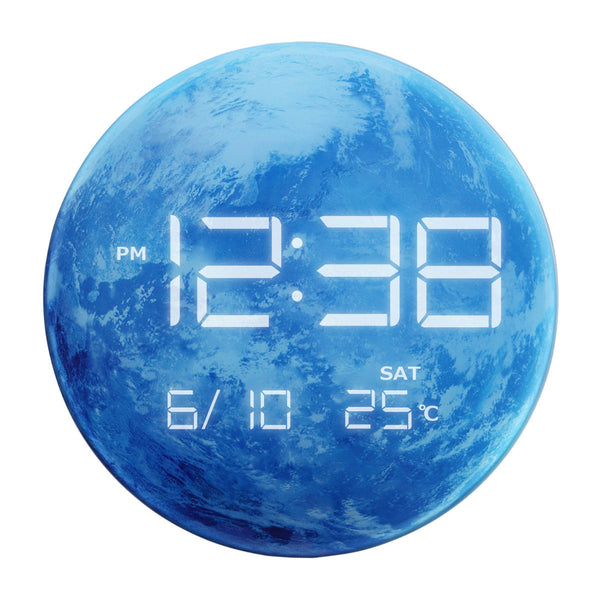 置き時計デジタルMAGLEDカレンダー付き温度計付きノア精密