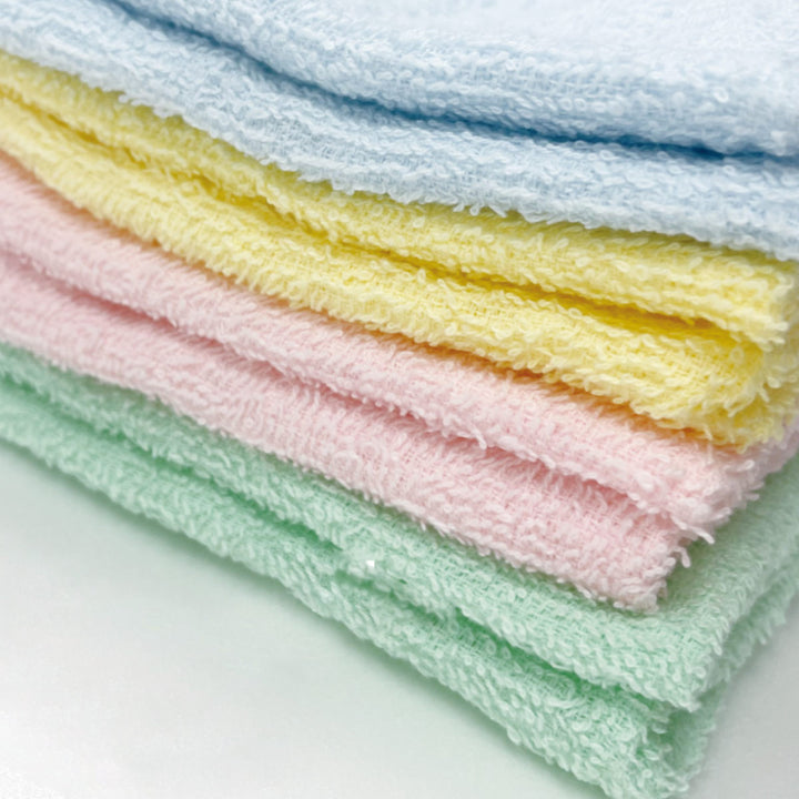 ハンドタオル無地8枚27×40cmホワイト4色