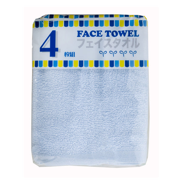 フェイスタオル無地4枚34×80cmホワイト4色