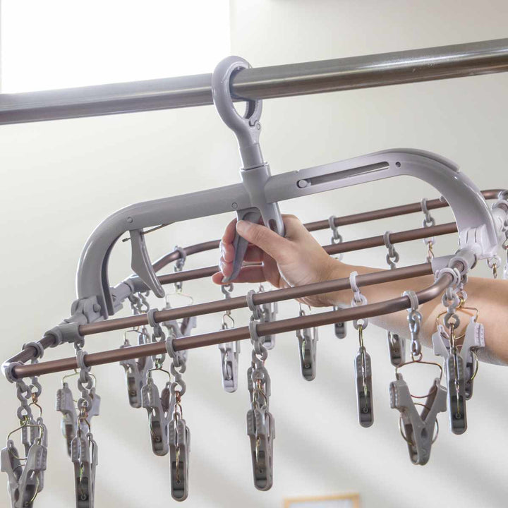 洗濯ハンガーALUMIHANGERアルミランドリーハンガー角ハンガー42ピンチ