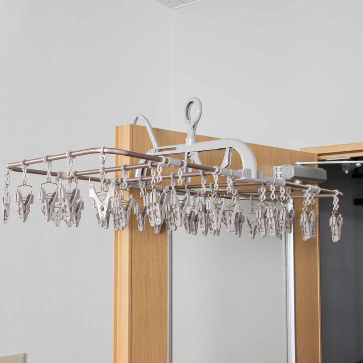 洗濯ハンガーALUMIHANGERアルミランドリーハンガー角ハンガー42ピンチ