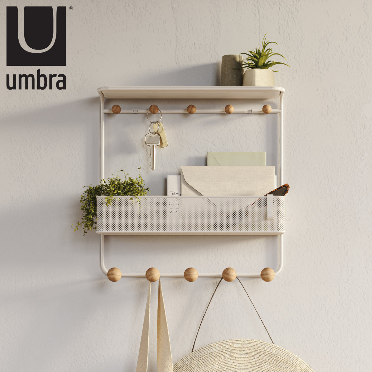 棚 壁 エスティーケ シェルフ フック 幅32×奥行10×高さ31cm – ハウジー