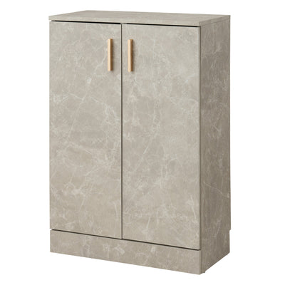 カウンター下収納 キャビネット 幅60cm 扉2枚 大理石調