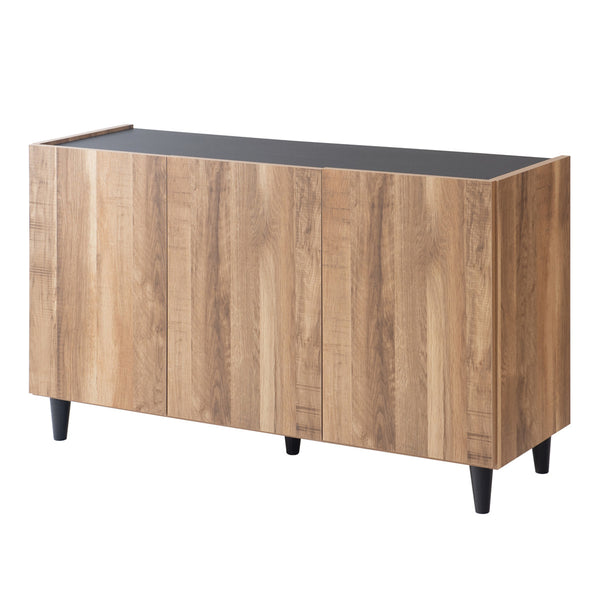 リビングボード幅118cm脚付き可動棚日本製完成品