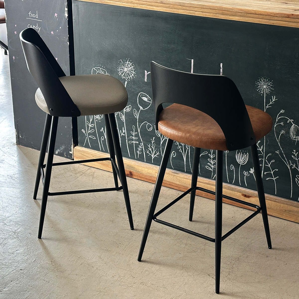 カウンターチェア 座面高65cm バーチェア ベクター – ハウジー