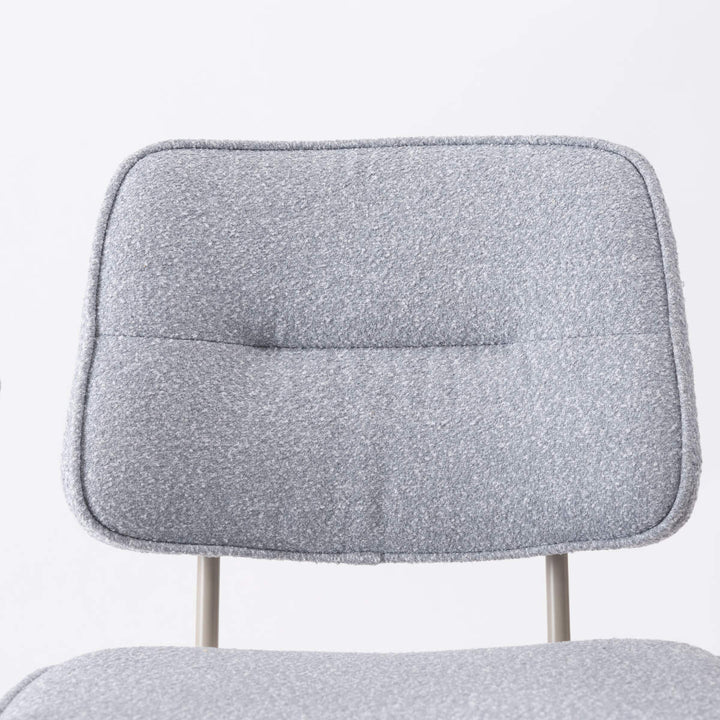 ダイニングチェア座面高48cmアームチェアブークレ生地