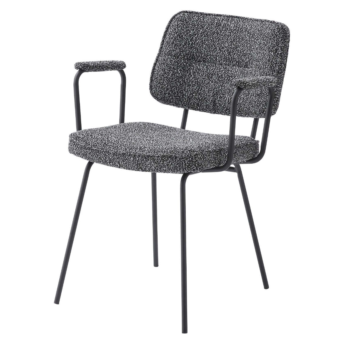 ダイニングチェア 座面高48cm アームチェア ブークレ生地 – ハウジー