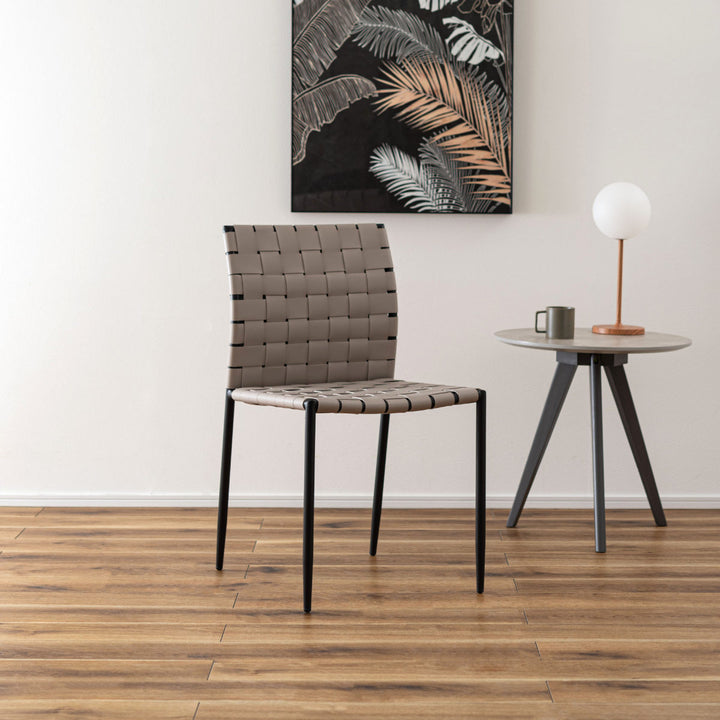 ダイニングチェア座面高45cm編み込み生地