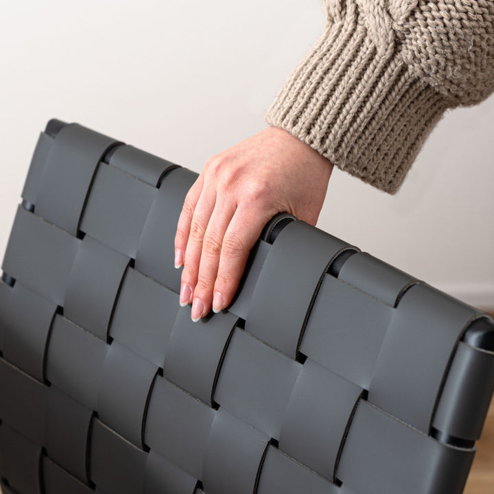 ダイニングチェア座面高45cm編み込み生地