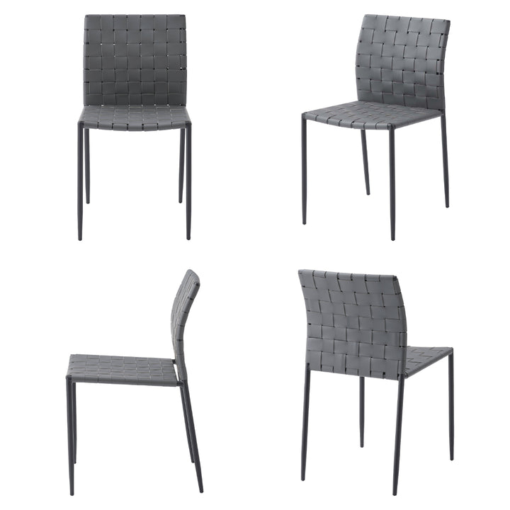 ダイニングチェア座面高45cm編み込み生地