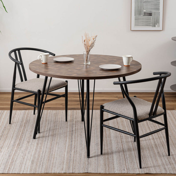 ダイニングチェア座面高45cmハーフアーム