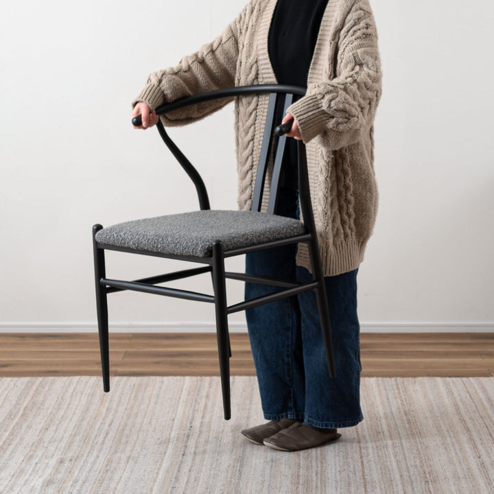 ダイニングチェア座面高45cmハーフアーム