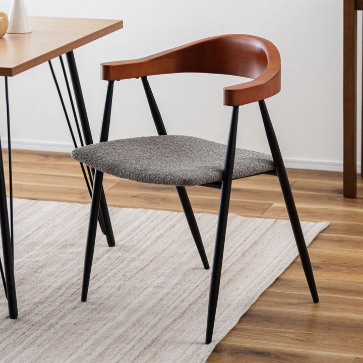 ダイニングチェア座面高44cmスチール脚