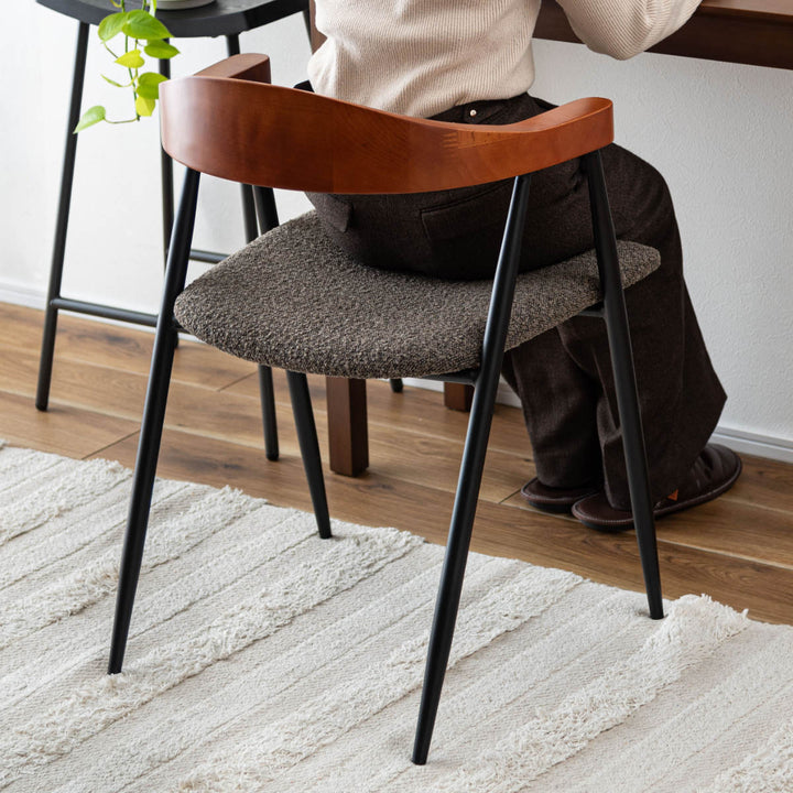 ダイニングチェア座面高44cmスチール脚