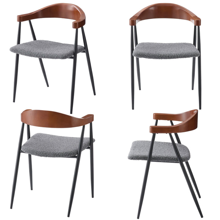 ダイニングチェア座面高44cmスチール脚